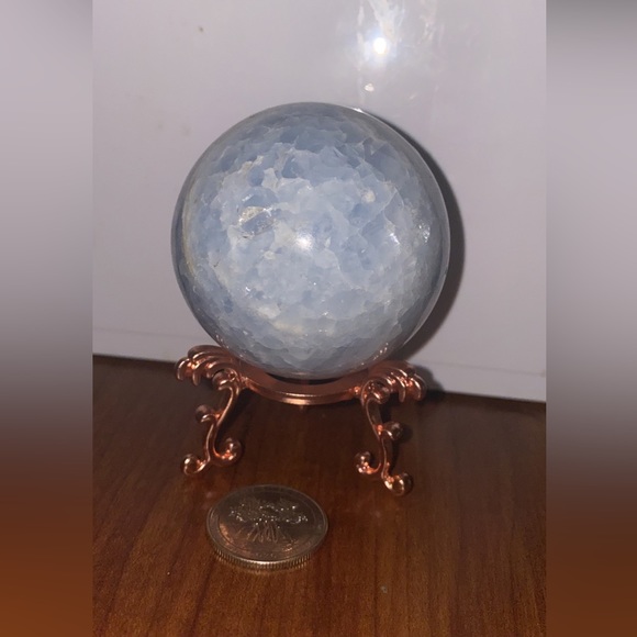 Blue Calcite Sphere - Picture 2 of 3